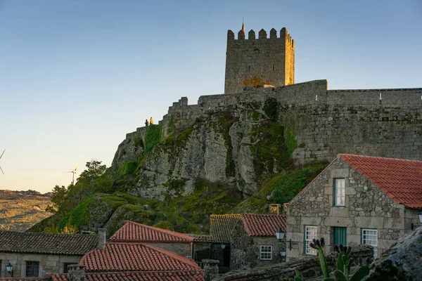 Casas Piedra Antiguas Castillo Sortelha Portugal — Foto de Stock