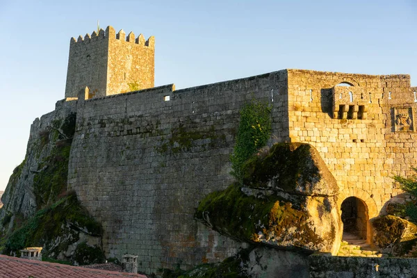 Casas Piedra Antiguas Castillo Sortelha Portugal — Foto de Stock