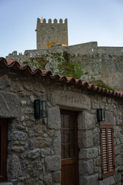 Casas Piedra Antiguas Castillo Sortelha Portugal — Foto de Stock