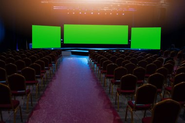 Konferans salonu. Tahsilat. Toplantı odası. Sunum odası. Modern büyük salon