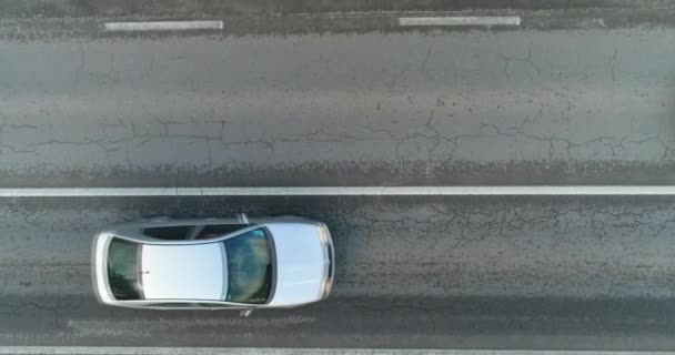 Rekaman Udara Jalan Dengan Mobil — Stok Video