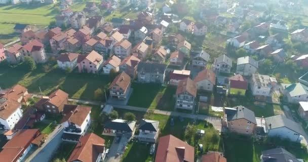 Aerial Footage Beautiful Mountain Village — Stockvideo