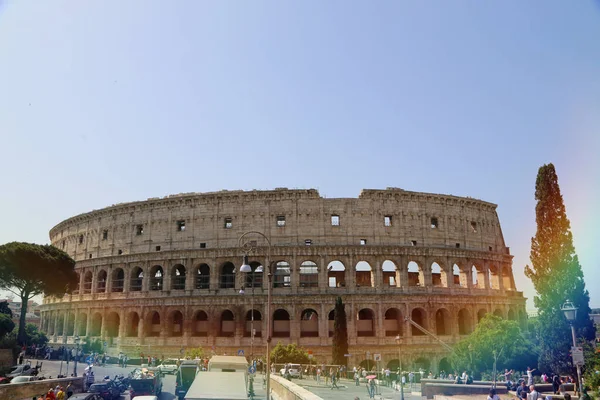 Рим Италия Июнь 2019 Колизей Риме Колизей Самая Знаковая Достопримечательность — стоковое фото