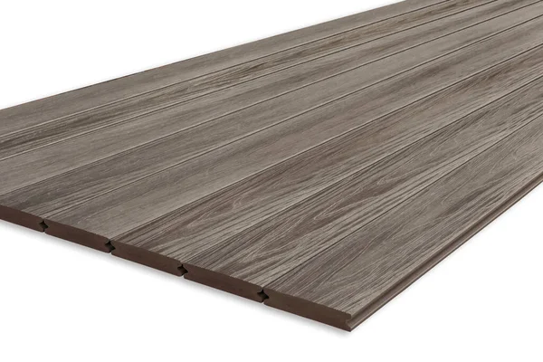 Exterieur Holzdielen Oder Fußböden Isoliert Auf Weißem Hintergrund — Stockfoto