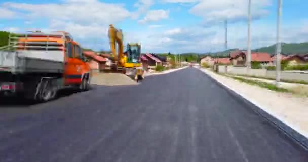 村の道路のタイムラプス映像 — ストック動画