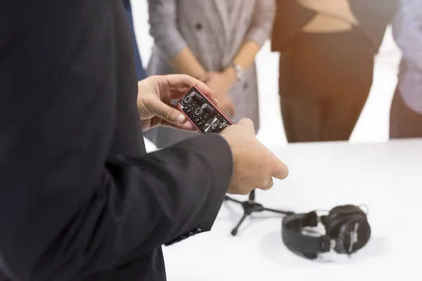 Studenti Videokamerou Počítačové Laboratoři Natáčení Studiu Praktické Lekce — Stock fotografie