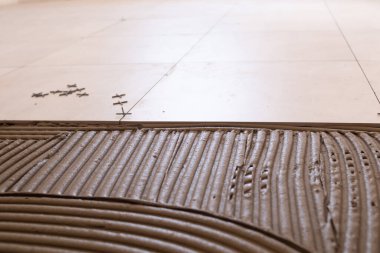 Ceramic tiles and tools for tiler ceramic tiles installation Home improvement, renovation ceramic tile adhesive