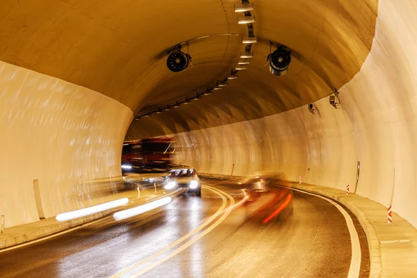 Tunnel with lights — Stock Photo, Image