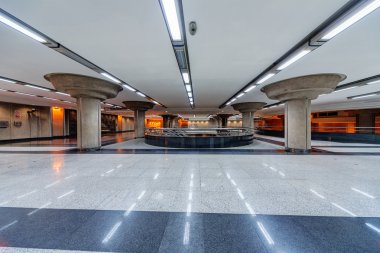 Interior of metro station