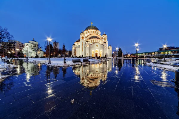 Saint sava tempel — Stockfoto