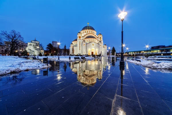 Saint sava tempel — Stockfoto