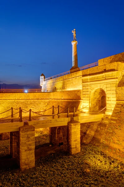 Belgrade fortress and Victor monument — Stock Photo, Image