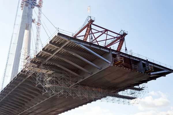 Stahlbrücken-Konstruktion — Stockfoto