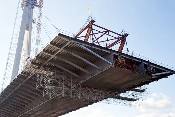 Construção de ponte de aço — Fotografia de Stock