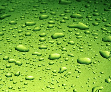 Green Water Drops  clipart