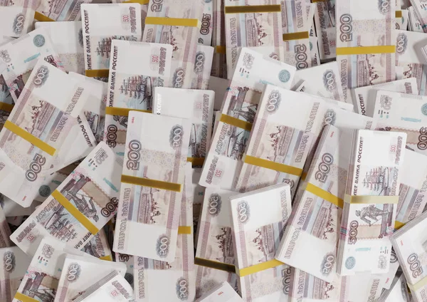 Stack Russian cash or banknotes of Rusia rubles scattered on a white background isolated The concept of Economic, Finance, Background, news, social media and texture of money 3d Rendering 500 Rubl