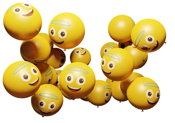 Smiling Face Emoticon Emoji Perfect Sosial Media Branding Advertisement Promotion — Foto de Stock