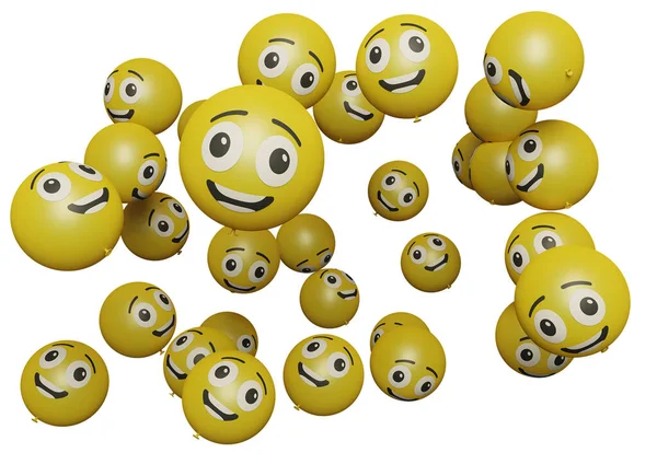 Grinning Face Eyes Render Emoticon Emoji Perfect Sosial Media Branding — Stockfoto