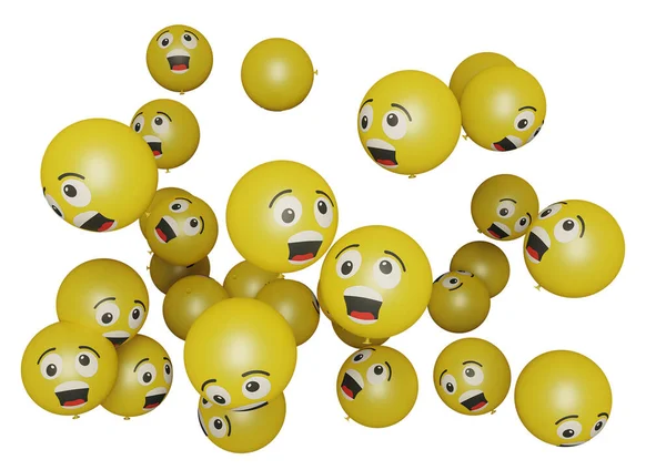 Uśmiechnięta Emotikona Twarzy Lub Emoji Idealny Dla Mediów Sosial Marki — Zdjęcie stockowe