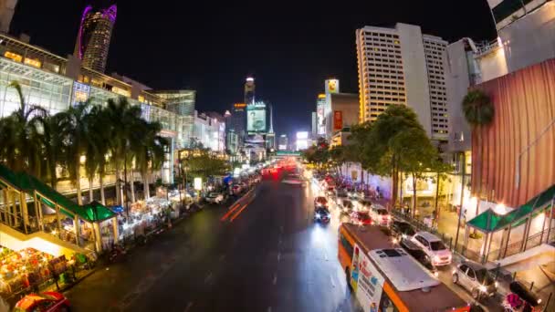 Ratchaprasong road, Merkez bangkok. — Stok video