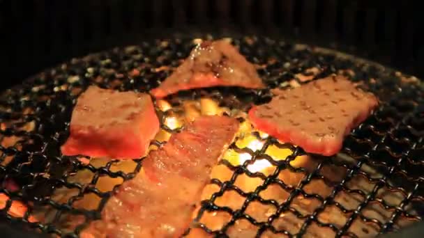 Yakiniku, japoński żywności — Wideo stockowe