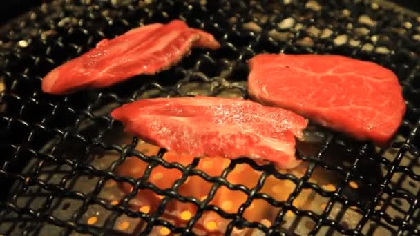 Yakiniku, japonské jídlo — Stock video