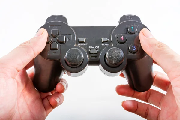 Video game controller in hand — Stock Photo, Image