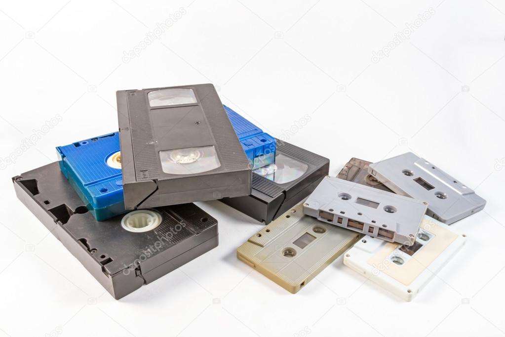 Old video cassette and Audio tape cassette