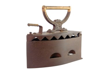 Beyaz arka plan üzerinde izole vintage demir