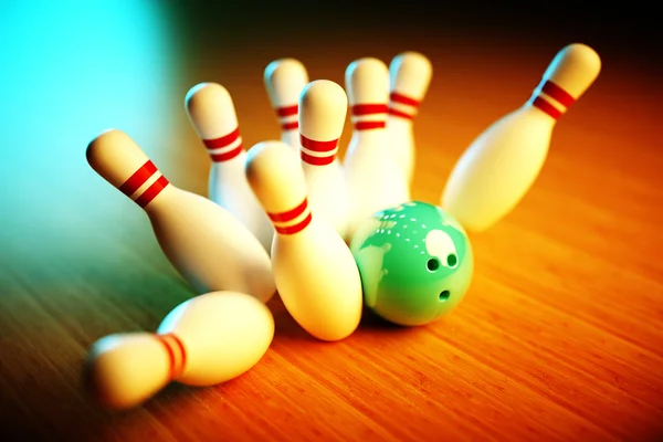 3D beeld van de bowling — Stockfoto