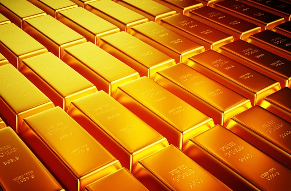 A lots of golden bar — Stock Photo, Image
