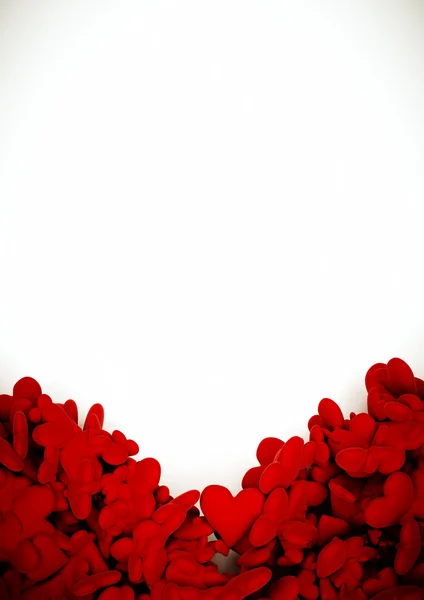 Abstract background with red hearts — Stock Photo, Image