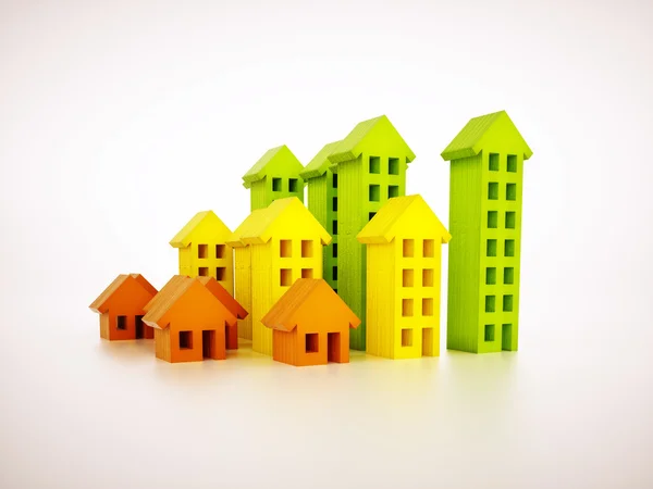 Gráfico inmobiliario estilizado — Foto de Stock