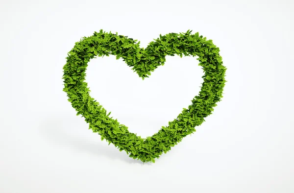 Ecologie symbole de coeur avec fond blanc — Photo