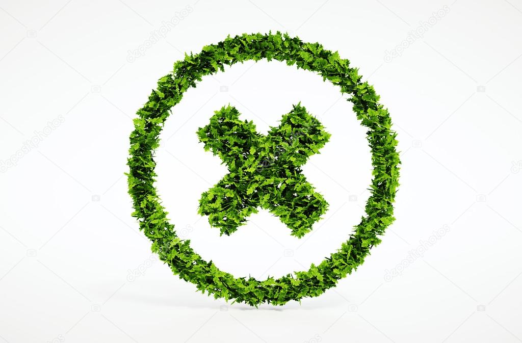 Ecology image of eco cancel symbol