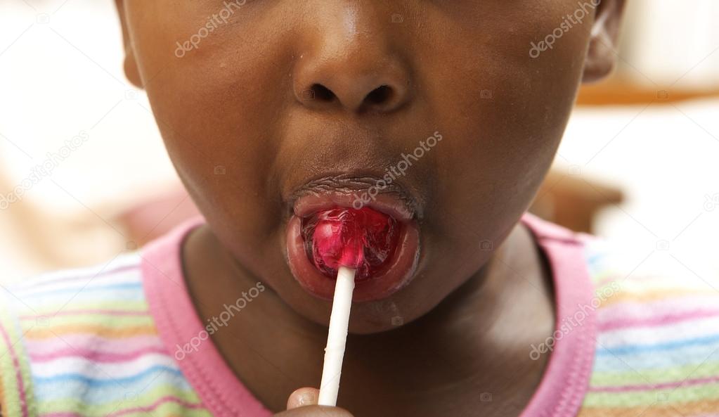 Black Girl Sucking Lollipop