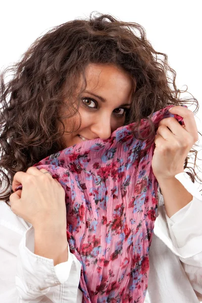 Young girl with scarf — Stock Photo, Image