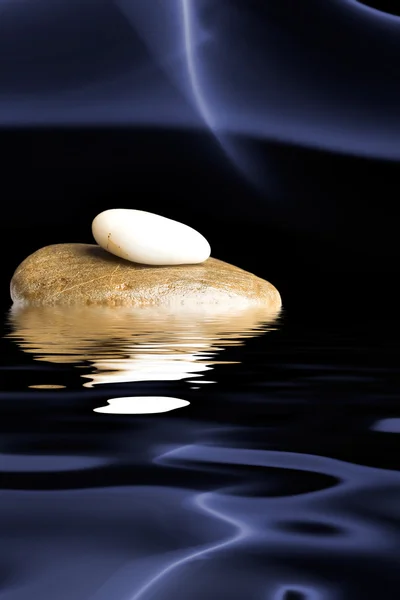 Piedras con reflejo en el agua — Foto de Stock