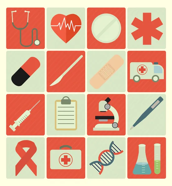 Icons medical set — Stock Vector