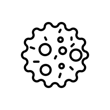 Virüs simgesi, mikrop simgesi vektör illüstrasyonu