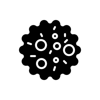 Virüs simgesi, mikrop simgesi vektör illüstrasyonu