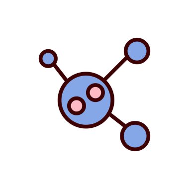 Virüs simgesi, mikrop simgesi vektör illüstrasyonu