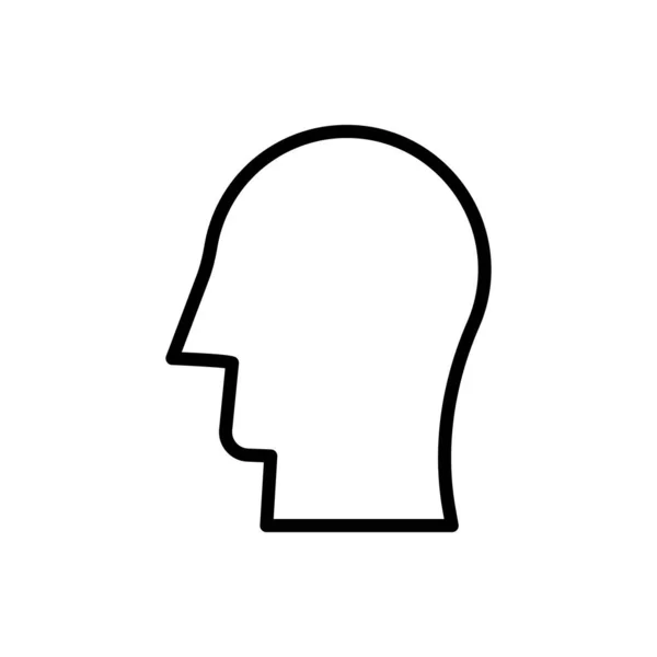 顔のアイコン頭のアイコンのベクトル図 — ストックベクタ