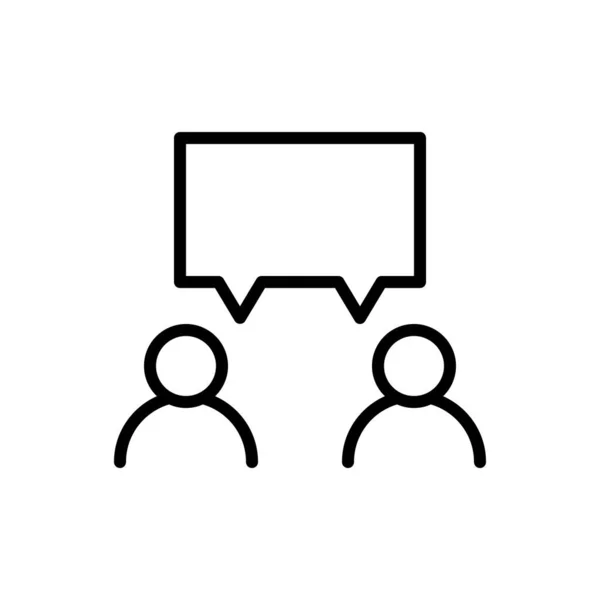 Meeting Icon Conversatie Icoon Vector Illustratie — Stockvector