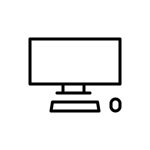 Ícone Ilustração Vetor Ícone Computador —  Vetores de Stock