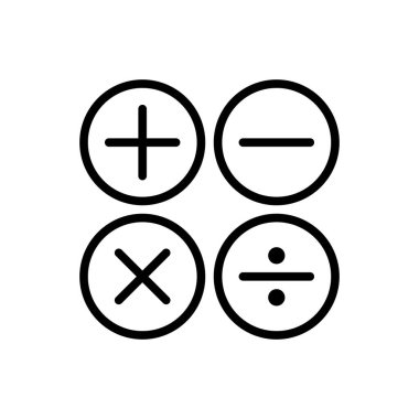 hesap makinesi simgesi, simge vektör resimlemesini hesapla