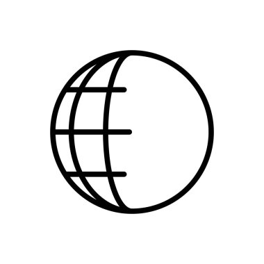 dünya ikonu, küresel ikon vektör illüstrasyonu