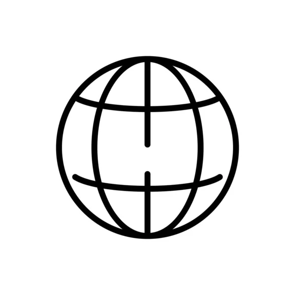 Globe Icon Global Icon Vector Illustration — 스톡 벡터