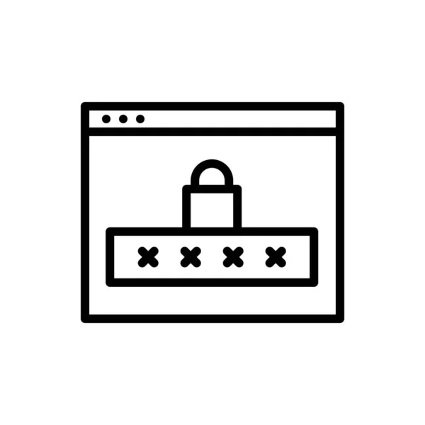 Passwort Symbol Vektor Abbildung Für Sicheres Code Symbol — Stockvektor