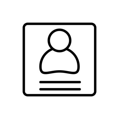 Hesap simgesi, profil simgesi vektör illüstrasyonu